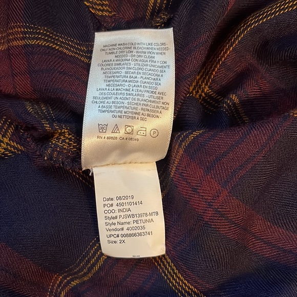 EUC Very cute Jessica Simpson lightweight Flannel Shirt - Picture 6 of 6